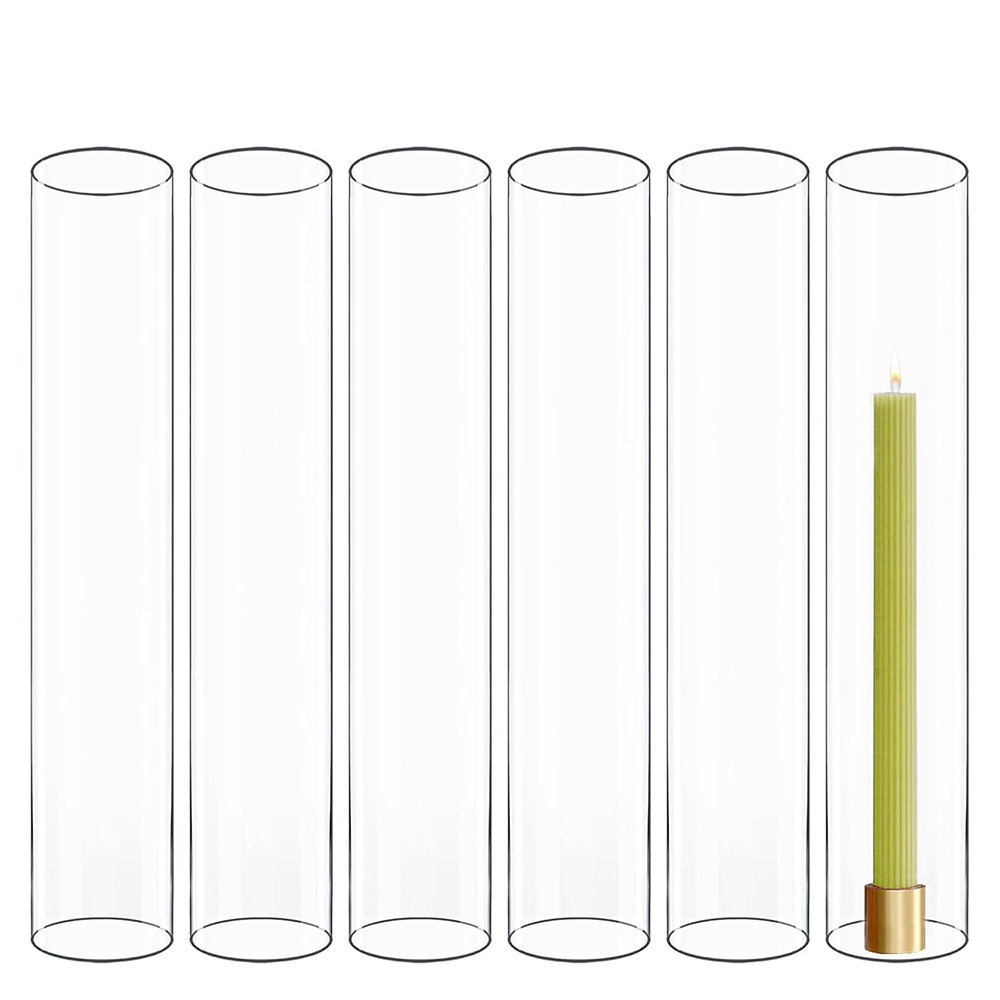 Candle Making Glass - 2/4/6 Stück/Set Hochzeits-Glasbehälter Bodenlose Hurricane-Kerzenhalter Heimdekoration