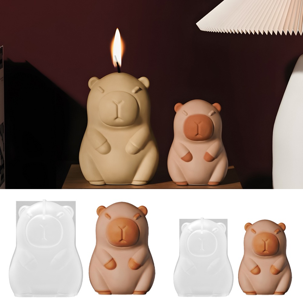 Candle Making Tips - Stehende Capybara-Duftkerze, Silikonform, 3D-Tierharz, Gipsherstellung, handgefertigter