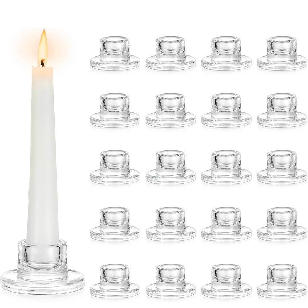 Candle Making Glass - Kerzenständer, klarer, kurzer, konischer Kerzenhalter für