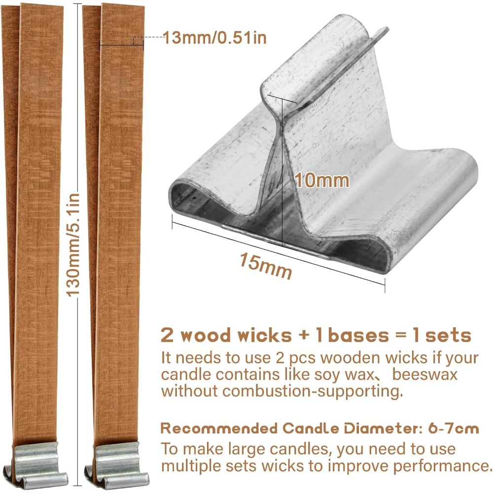 Wood Wick Crackle - ? Heiß begehrt!? 100 Stück Rauchfreie