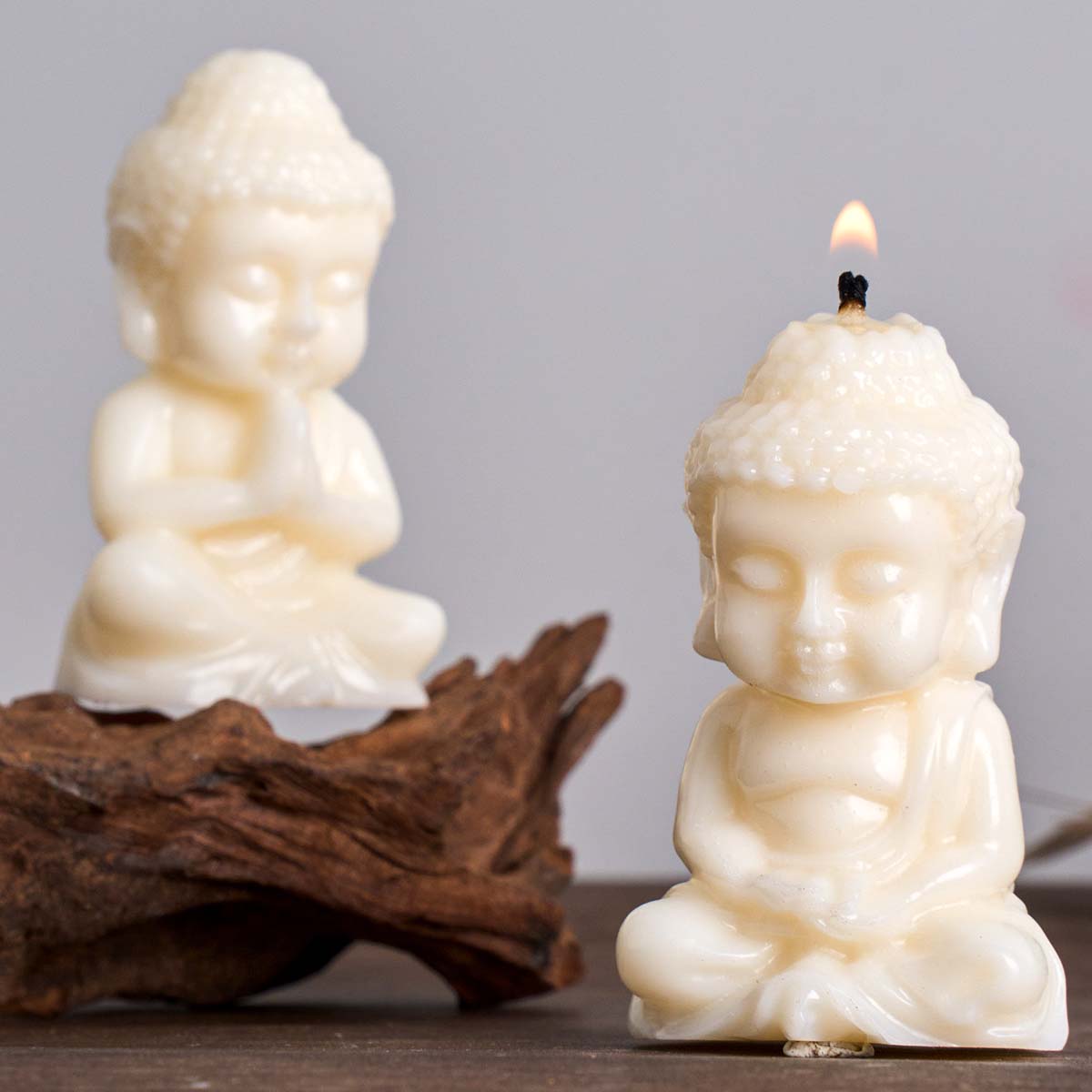 Candle Making Process - 3D Buddha Silikon-Kerzenform DIY Zen-Form Gips