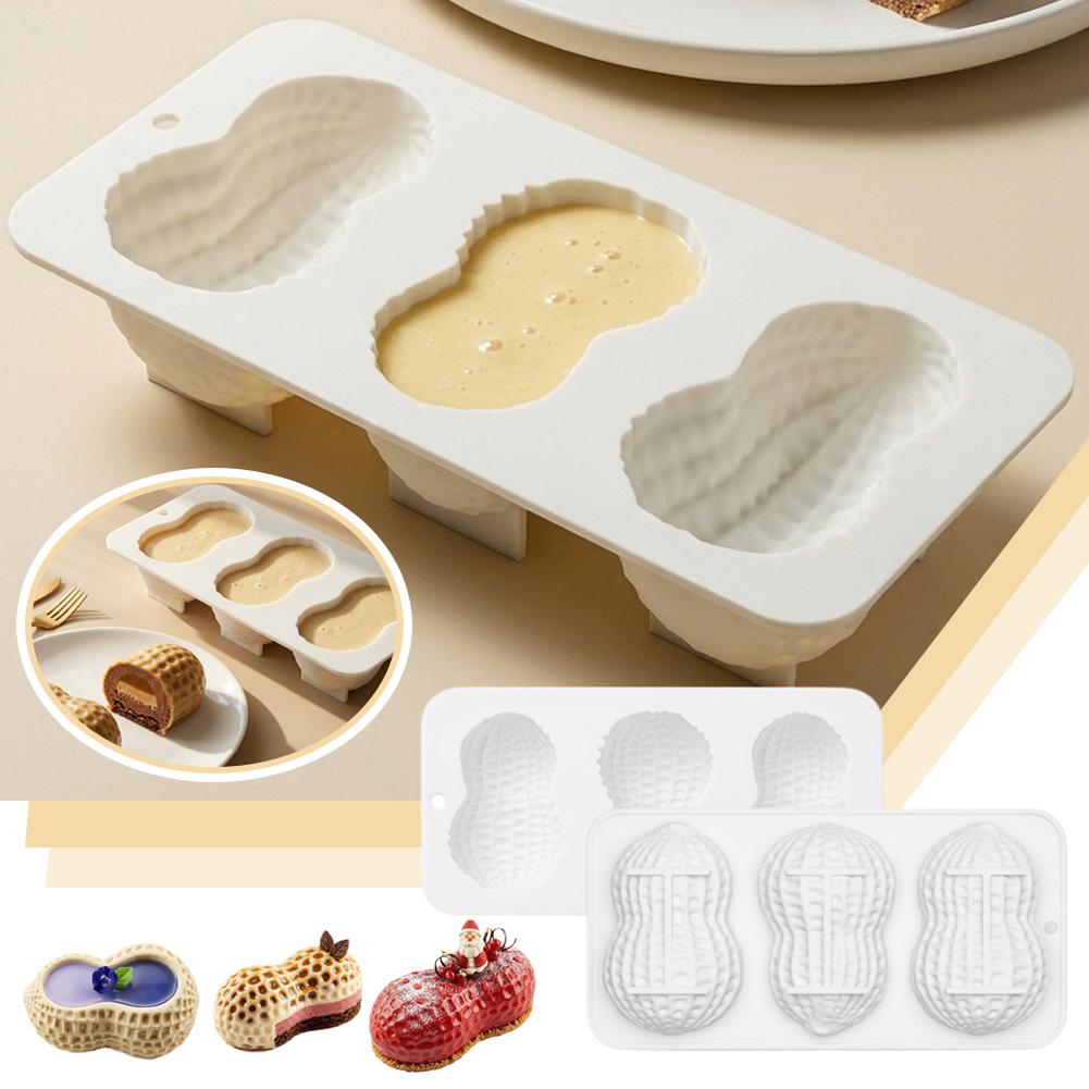 Candle Making Supplies - Blaubeerförmige Schokoladenmousse-Kerzenform aus Silikon, Erdnuss-Backform, 1/4-Zellen-Lebensmittelqualität,