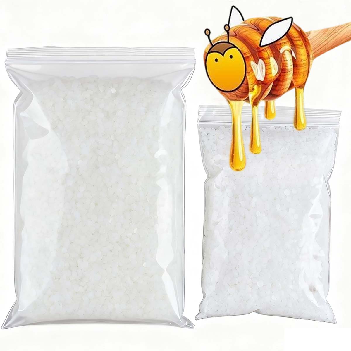 Candle Making With Beeswax - 200g-1000g Weißes Bienenwachs Reines Natürliches Granulat