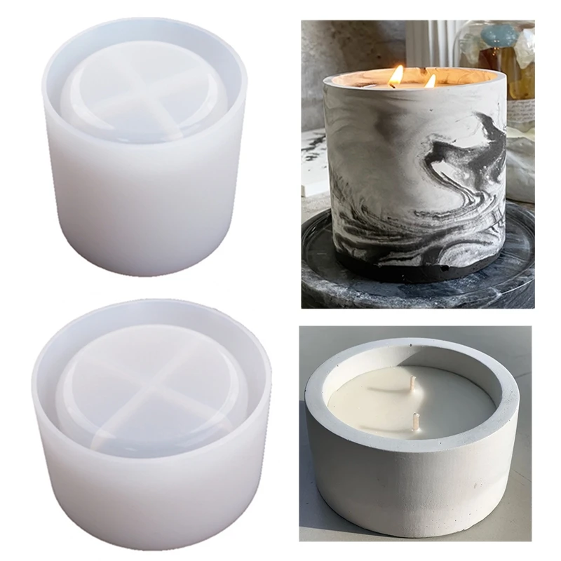 Candle Making With Beeswax - 3 Größen runde Zementbetonformen für Kerzen,