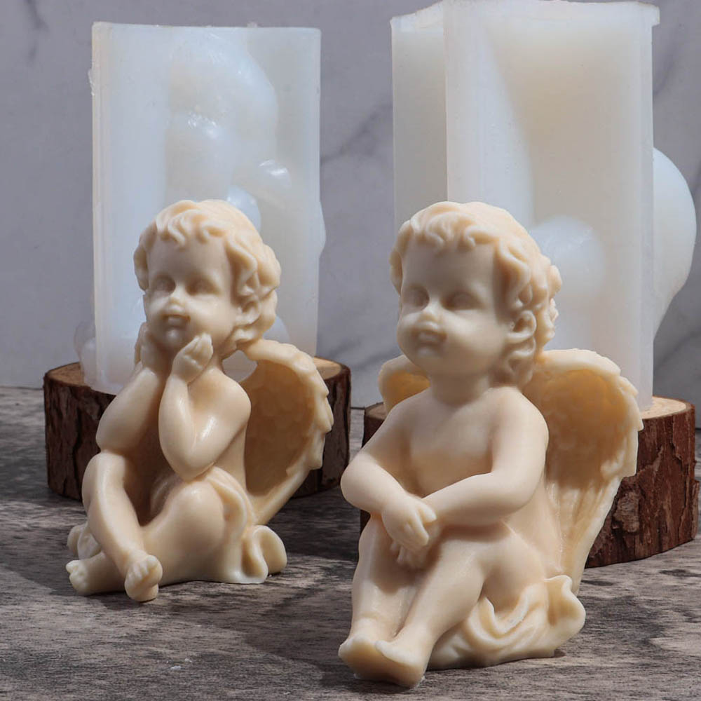 Candle Making Tips - 3D Engel Kinder Silikonform Schöne Winged