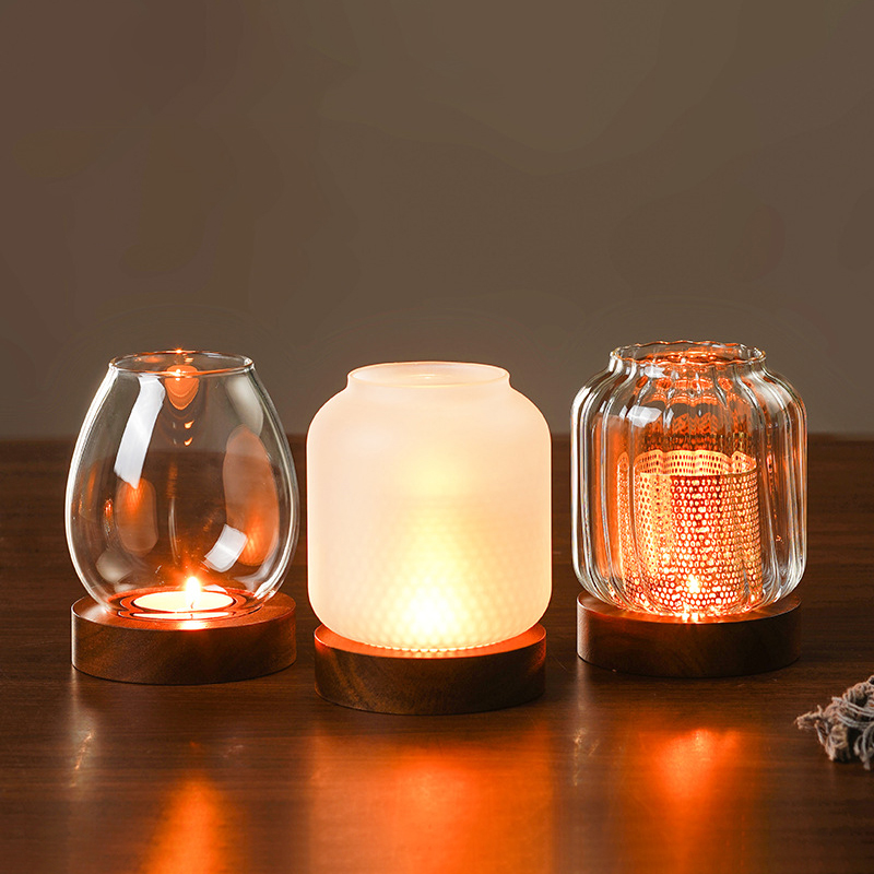 Vintage-Kerzenhalter aus Holz  – Candle Making Glass Bewertung und Preis