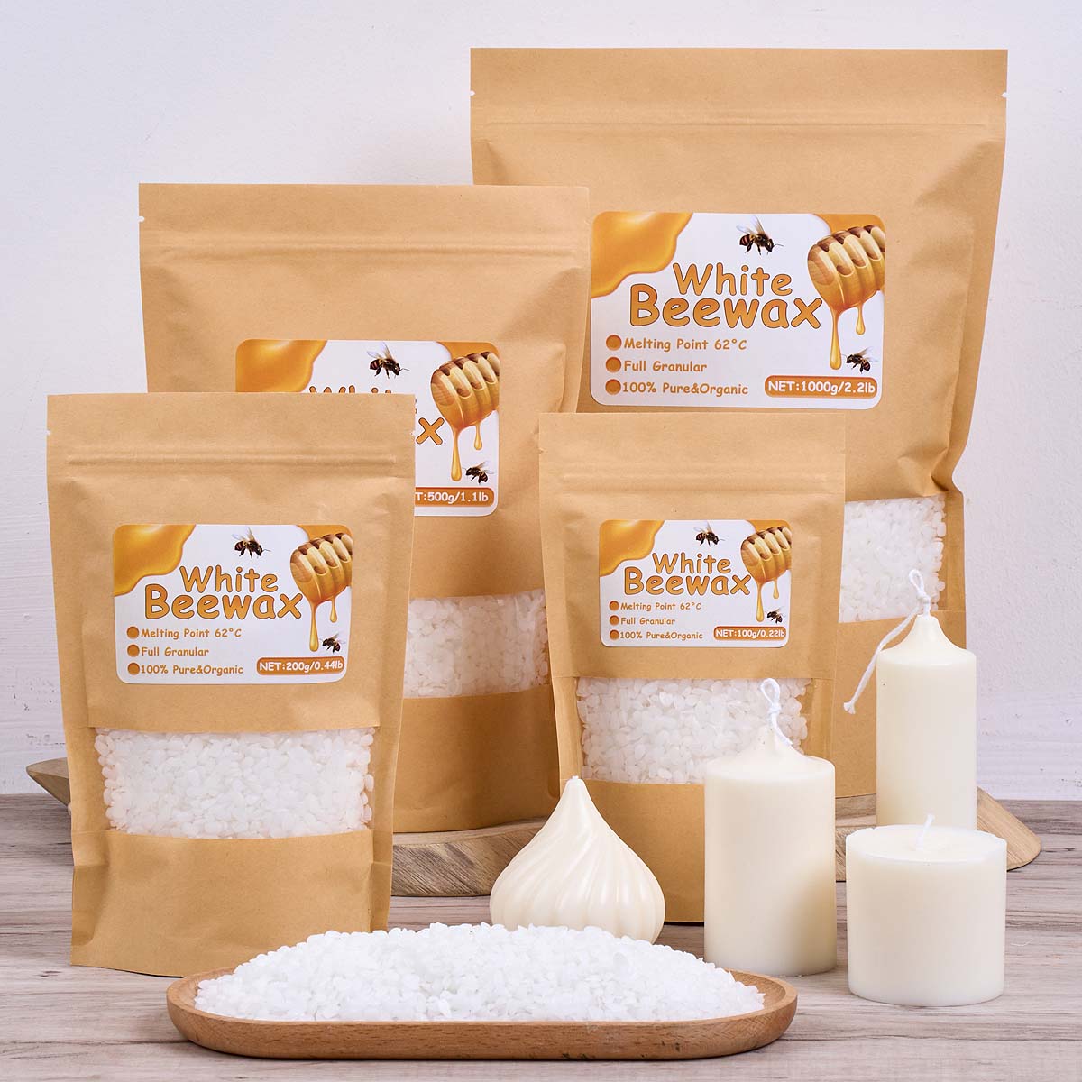 Weißes Bienenwachs, reines nat – Candle Making With Beeswax Bewertung und Preis