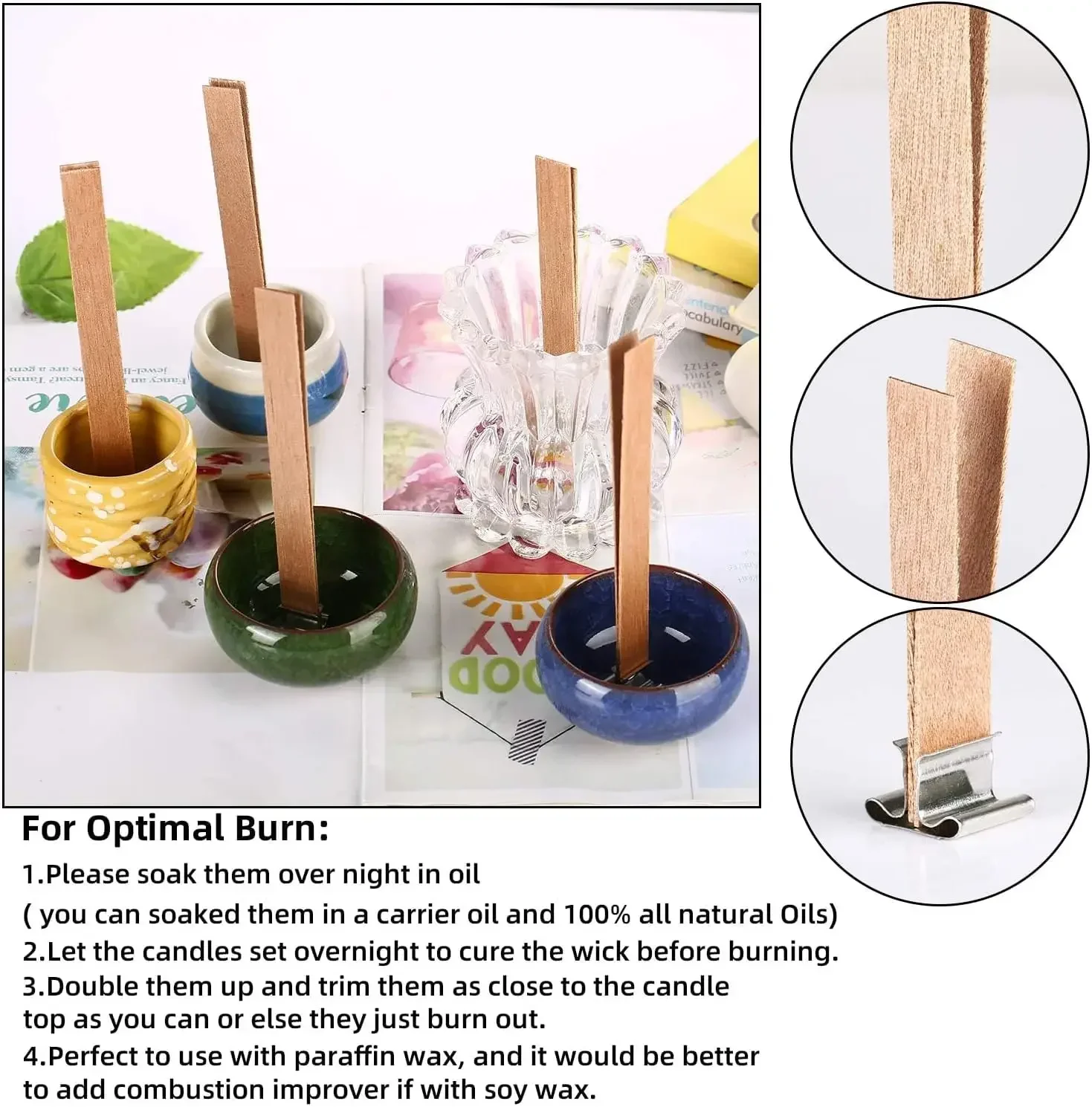 1-5 Packungen Natürliche Holzd – Wood Wick Crackle Bewertung und Preis